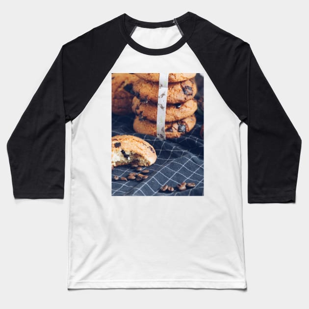 Cookie Lover Baseball T-Shirt by NoMonkeyB